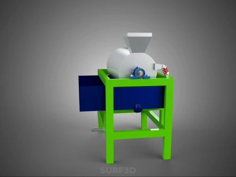 SUGAR PALM FRUIT SEED PEELER SHELLER WASHING PROCESSING MACHINE 3D Model