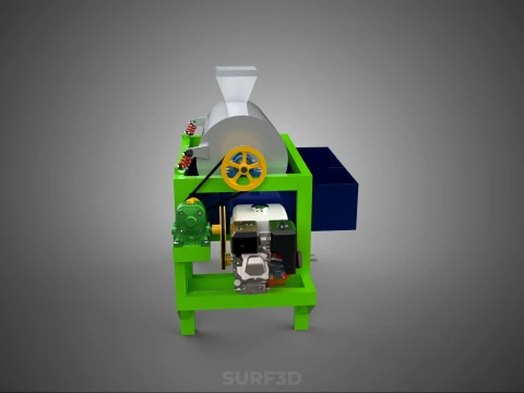SUGAR PALM FRUIT SEED PEELER SHELLER WASHING PROCESSING MACHINE 3D Model