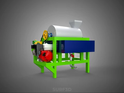 SUGAR PALM FRUIT SEED PEELER SHELLER WASHING PROCESSING MACHINE 3D Model