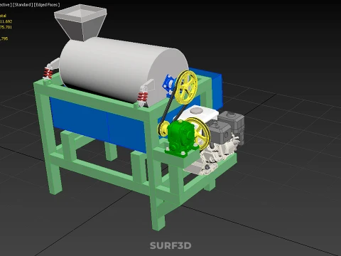 SUGAR PALM FRUIT SEED PEELER SHELLER WASHING PROCESSING MACHINE 3D Model