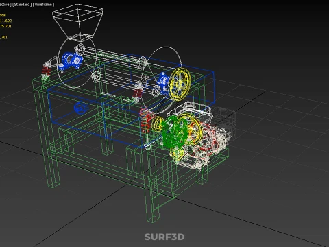 SUGAR PALM FRUIT SEED PEELER SHELLER WASHING PROCESSING MACHINE 3D Model