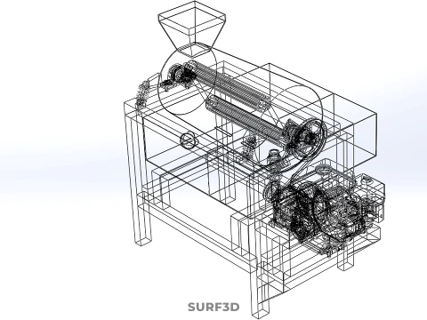 SUGAR PALM FRUIT SEED PEELER SHELLER WASHING PROCESSING MACHINE 3D Model