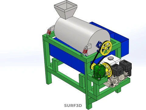 SUGAR PALM FRUIT SEED PEELER SHELLER WASHING PROCESSING MACHINE 3D Model