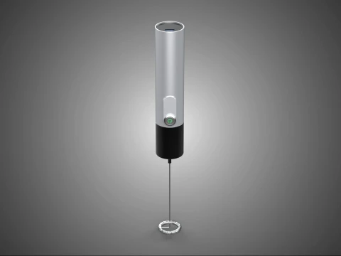 MÉLANGEUR ÉLECTRIQUE À MAIN Fouet Mousseur à lait Fabricant de mousse RECHARGEABLE Modèle 3D