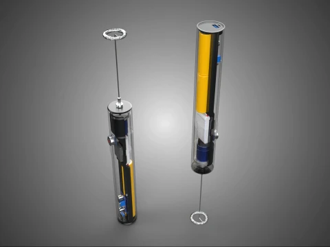 透明な内部機構コンポーネント 泡立てミルクフォーム 3Dモデル
