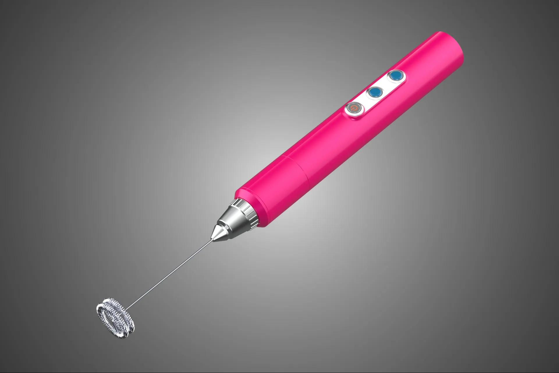DUAL SPRING WHISK BEATER ELECTRIC MILK FROTHER FOAM MAKER PINK 3D Model .c4d .max .obj .3ds .fbx .stl .blend 