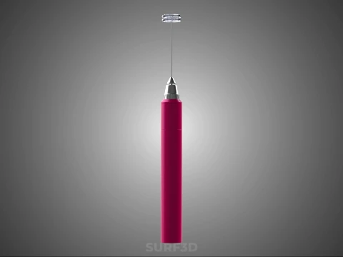 DUAL SPRING WHISK BEATER ELECTRIC MILK FROTHER FOAM MAKER PINK 3D Model