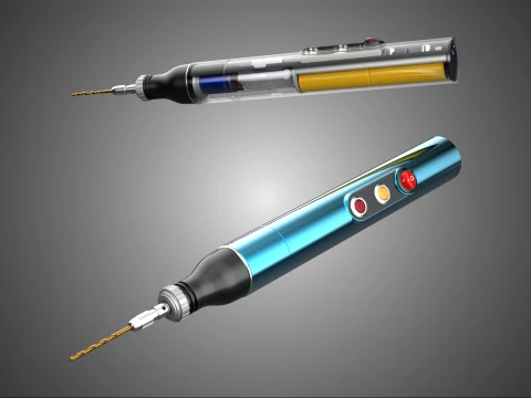 PORTABLE MINI HAND CORDLESS ELECTRIC PEN DRILL BIT POWER BATTERY 3D Model