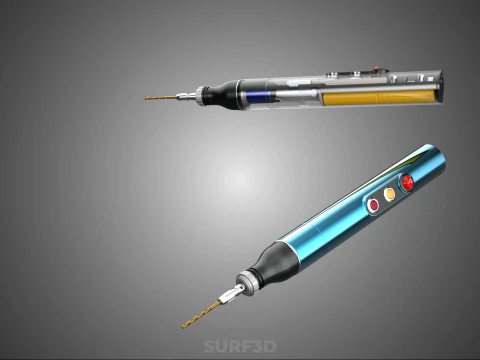PORTABLE MINI HAND CORDLESS ELECTRIC PEN DRILL BIT POWER BATTERY 3D Model