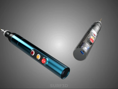 PORTABLE MINI HAND CORDLESS ELECTRIC PEN DRILL BIT POWER BATTERY 3D Model