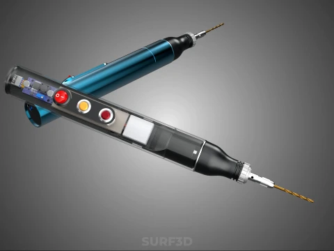 PORTABLE MINI HAND CORDLESS ELECTRIC PEN DRILL BIT POWER BATTERY 3D Model