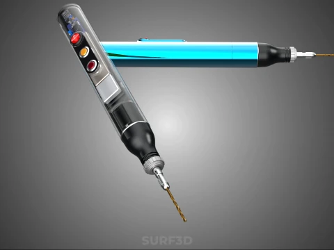 PORTABLE MINI HAND CORDLESS ELECTRIC PEN DRILL BIT POWER BATTERY 3D Model