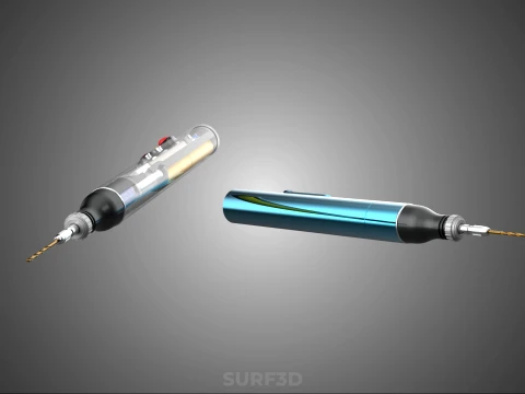 PORTABLE MINI HAND CORDLESS ELECTRIC PEN DRILL BIT POWER BATTERY 3D Model