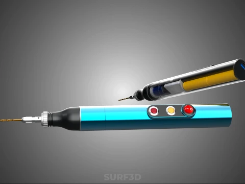 PORTABLE MINI HAND CORDLESS ELECTRIC PEN DRILL BIT POWER BATTERY 3D Model