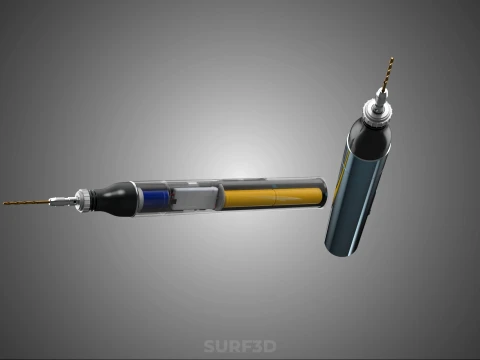 PORTABLE MINI HAND CORDLESS ELECTRIC PEN DRILL BIT POWER BATTERY 3D Model