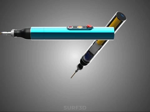 PORTABLE MINI HAND CORDLESS ELECTRIC PEN DRILL BIT POWER BATTERY 3D Model