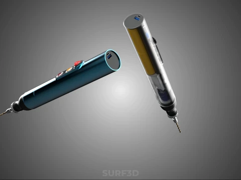 PORTABLE MINI HAND CORDLESS ELECTRIC PEN DRILL BIT POWER BATTERY 3D Model