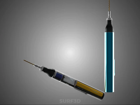PORTABLE MINI HAND CORDLESS ELECTRIC PEN DRILL BIT POWER BATTERY 3D Model