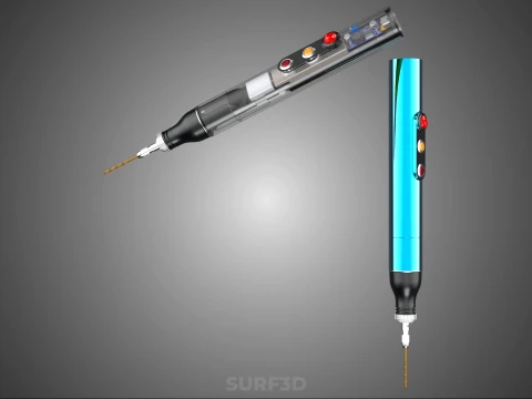 PORTABLE MINI HAND CORDLESS ELECTRIC PEN DRILL BIT POWER BATTERY 3D Model