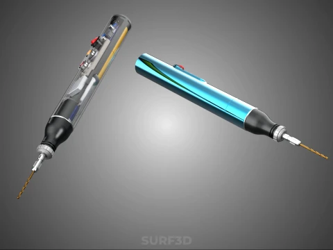 PORTABLE MINI HAND CORDLESS ELECTRIC PEN DRILL BIT POWER BATTERY 3D Model