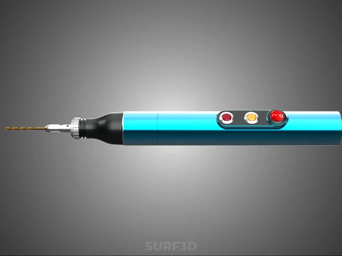 PORTABLE MINI HAND CORDLESS ELECTRIC PEN DRILL BIT POWER BATTERY 3D Model
