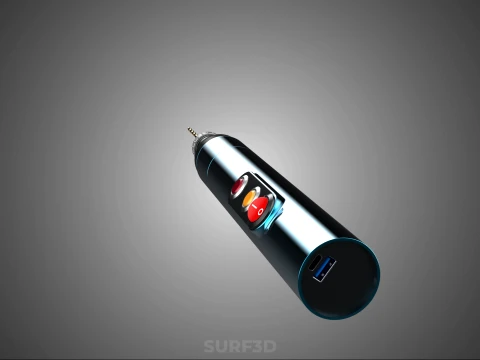 PORTABLE MINI HAND CORDLESS ELECTRIC PEN DRILL BIT POWER BATTERY 3D Model
