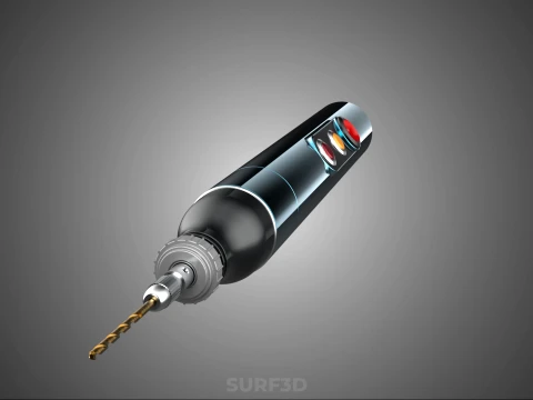 PORTABLE MINI HAND CORDLESS ELECTRIC PEN DRILL BIT POWER BATTERY 3D Model