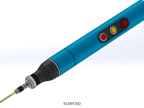 PORTABLE MINI HAND CORDLESS ELECTRIC PEN DRILL BIT POWER BATTERY 3D Model