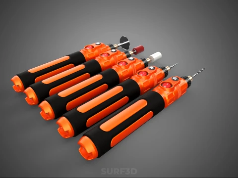 HAND ELECTRIC ROTARY TOOL PEN CORDLESS BLADE BIT DIY CRAFT ART 3D Model