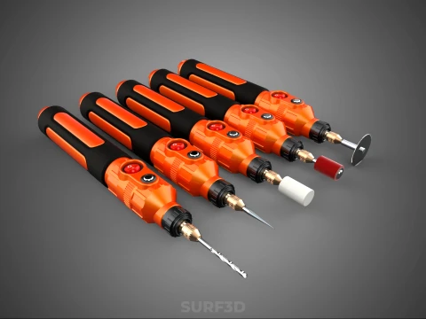 HAND ELECTRIC ROTARY TOOL PEN CORDLESS BLADE BIT DIY CRAFT ART 3D Model
