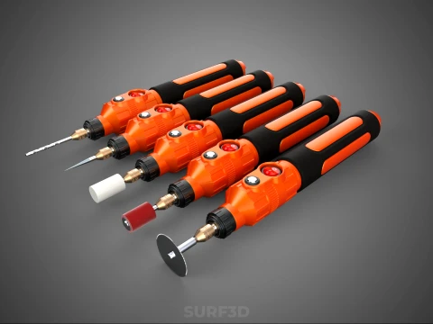 HAND ELECTRIC ROTARY TOOL PEN CORDLESS BLADE BIT DIY CRAFT ART 3D Model