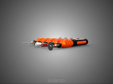 HAND ELECTRIC ROTARY TOOL PEN CORDLESS BLADE BIT DIY CRAFT ART 3D Model