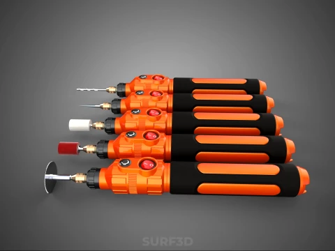 HAND ELECTRIC ROTARY TOOL PEN CORDLESS BLADE BIT DIY CRAFT ART 3D Model