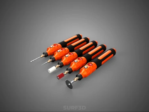HAND ELECTRIC ROTARY TOOL PEN CORDLESS BLADE BIT DIY CRAFT ART 3D Model