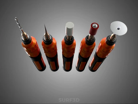 HAND ELECTRIC ROTARY TOOL PEN CORDLESS BLADE BIT DIY CRAFT ART 3D Model