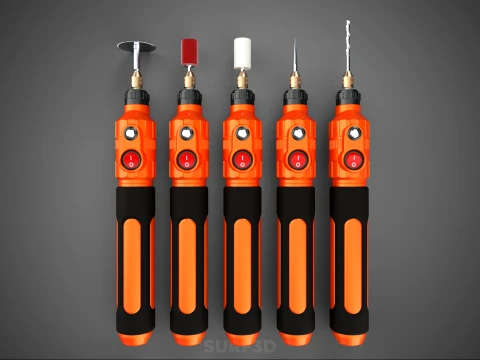 HAND ELECTRIC ROTARY TOOL PEN CORDLESS BLADE BIT DIY CRAFT ART 3D Model