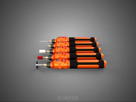HAND ELECTRIC ROTARY TOOL PEN CORDLESS BLADE BIT DIY CRAFT ART 3D Model