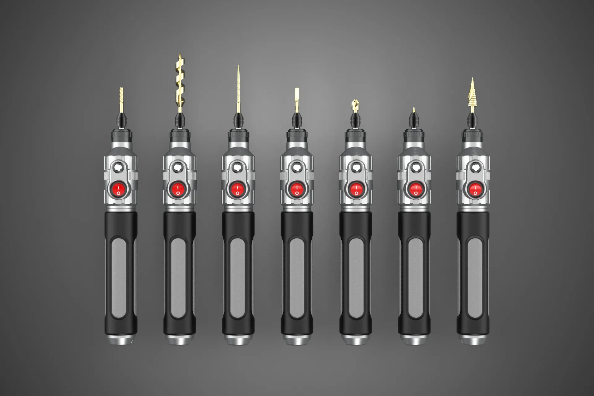 CORDLESS ELECTRIC MINI ROTARY TOOL PEN DRILL TIP BIT BORE KIT 3D Model .c4d .max .obj .3ds .fbx .stl .blend 