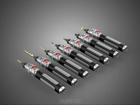 CORDLESS ELECTRIC MINI ROTARY TOOL PEN DRILL TIP BIT BORE KIT 3D Model