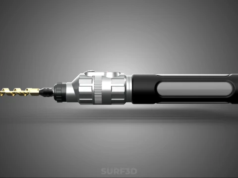 CORDLESS ELECTRIC MINI ROTARY TOOL PEN DRILL TIP BIT BORE KIT 3D Model