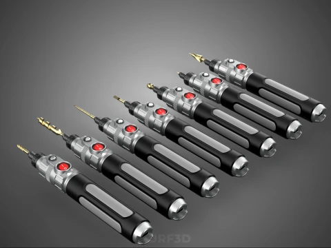 CORDLESS ELECTRIC MINI ROTARY TOOL PEN DRILL TIP BIT BORE KIT 3D Model