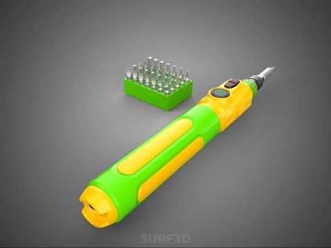 CORDLESS DRILL SCREWDRIVER SCREW DRIVER PEN HAND TOOL BIT SET 3D Model