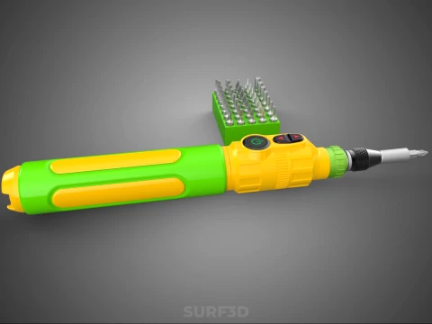 CORDLESS DRILL SCREWDRIVER SCREW DRIVER PEN HAND TOOL BIT SET 3D Model