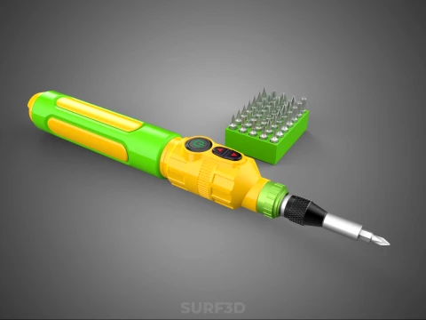 CORDLESS DRILL SCREWDRIVER SCREW DRIVER PEN HAND TOOL BIT SET 3D Model