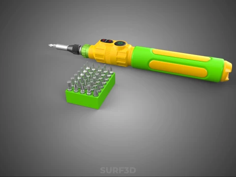 CORDLESS DRILL SCREWDRIVER SCREW DRIVER PEN HAND TOOL BIT SET 3D Model