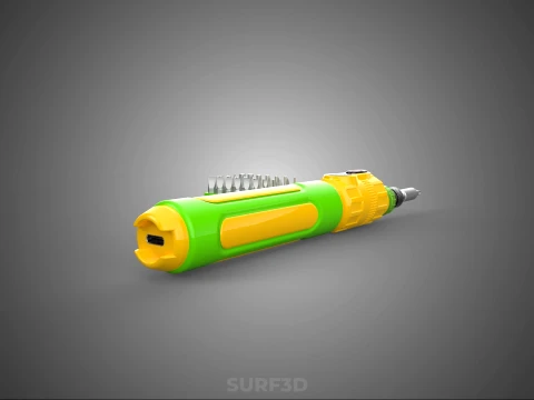 CORDLESS DRILL SCREWDRIVER SCREW DRIVER PEN HAND TOOL BIT SET 3D Model
