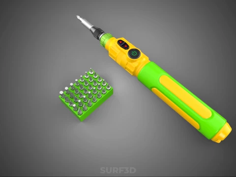 CORDLESS DRILL SCREWDRIVER SCREW DRIVER PEN HAND TOOL BIT SET 3D Model