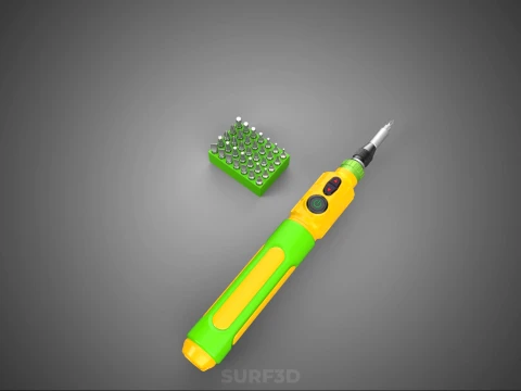 CORDLESS DRILL SCREWDRIVER SCREW DRIVER PEN HAND TOOL BIT SET 3D Model