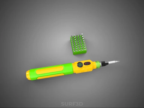 CORDLESS DRILL SCREWDRIVER SCREW DRIVER PEN HAND TOOL BIT SET 3D Model