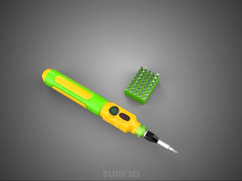CORDLESS DRILL SCREWDRIVER SCREW DRIVER PEN HAND TOOL BIT SET 3D Model